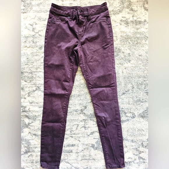 Universal threads high-rise skinny jeggings 0/25R 26x27 eggplant - Picture 3 of 9